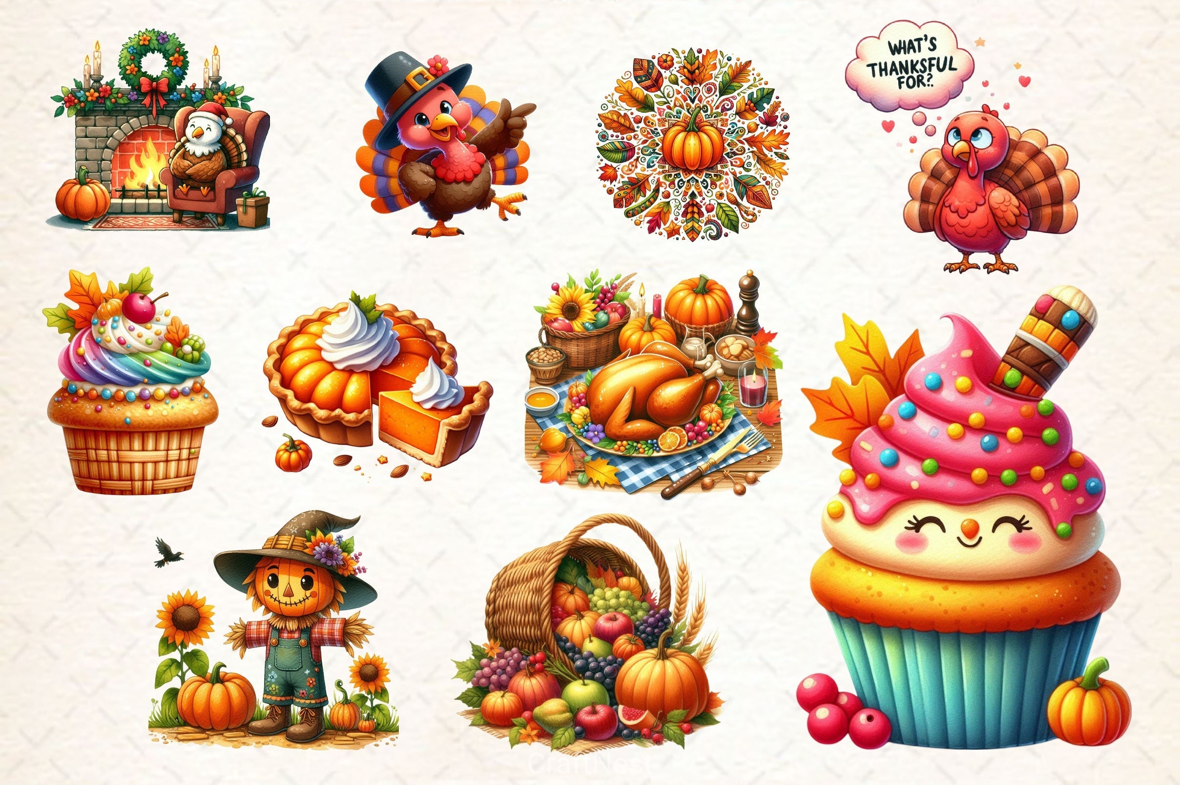 Thanksgiving Clipart Bundle 2