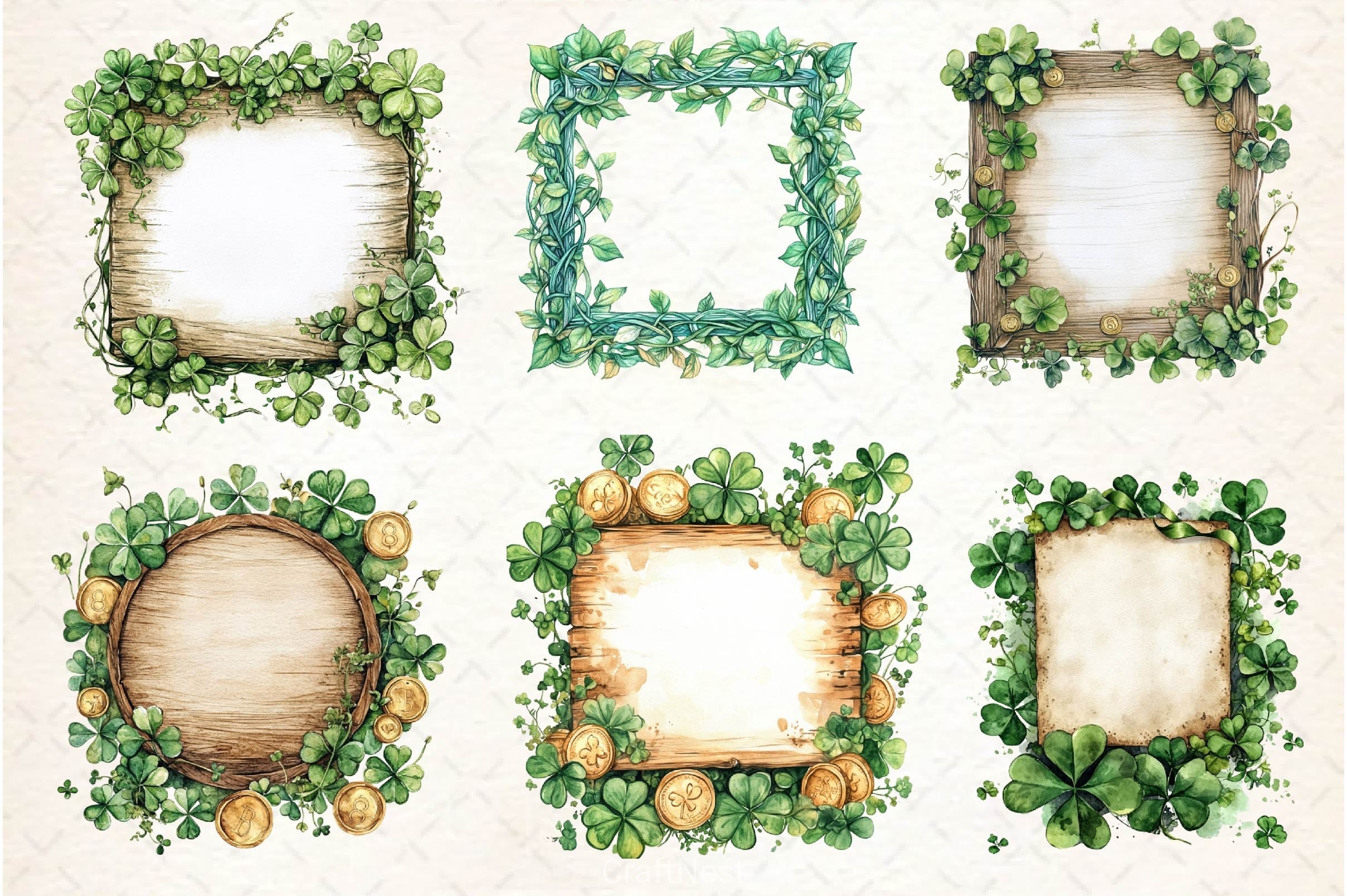 St Patricks Day Signs Clipart Bundle