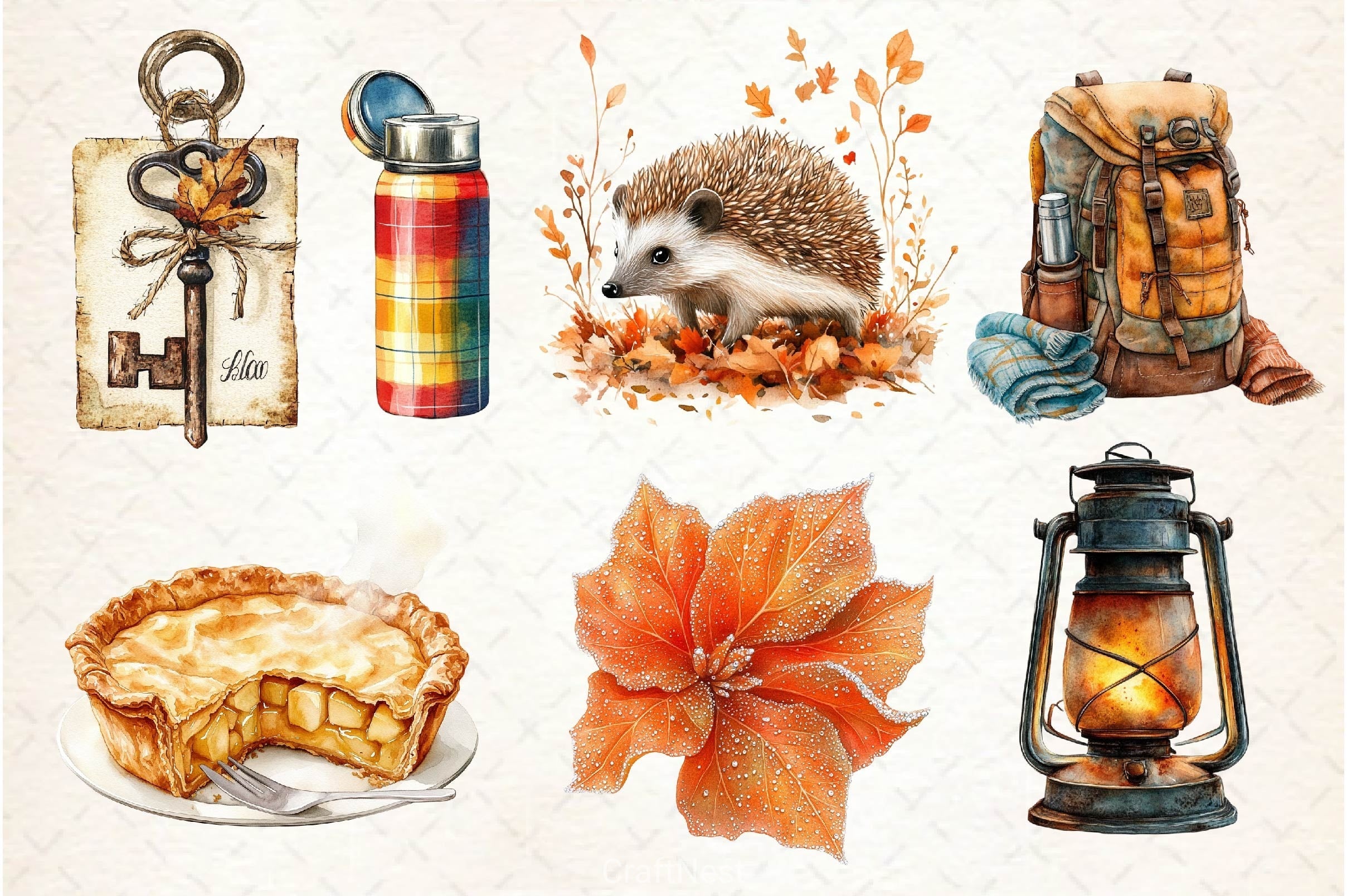 Autumn Chilly Morning Clipart Bundle 2