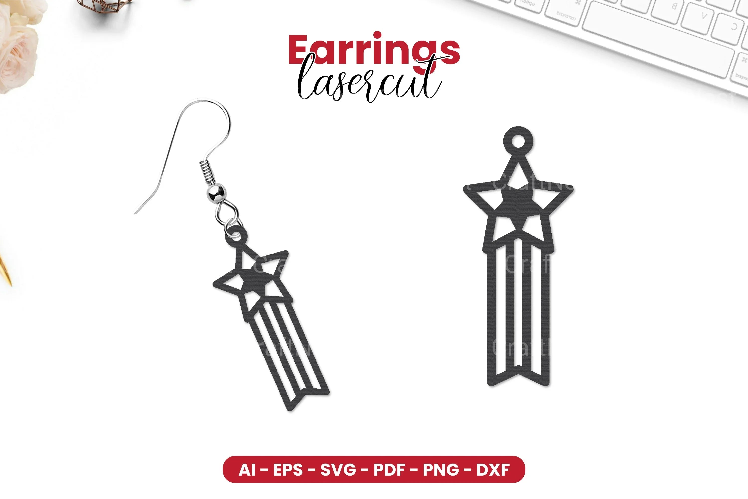 4th of July Earrings Laser Cut SVG Bundle - CraftNest - Digital Crafting and Art