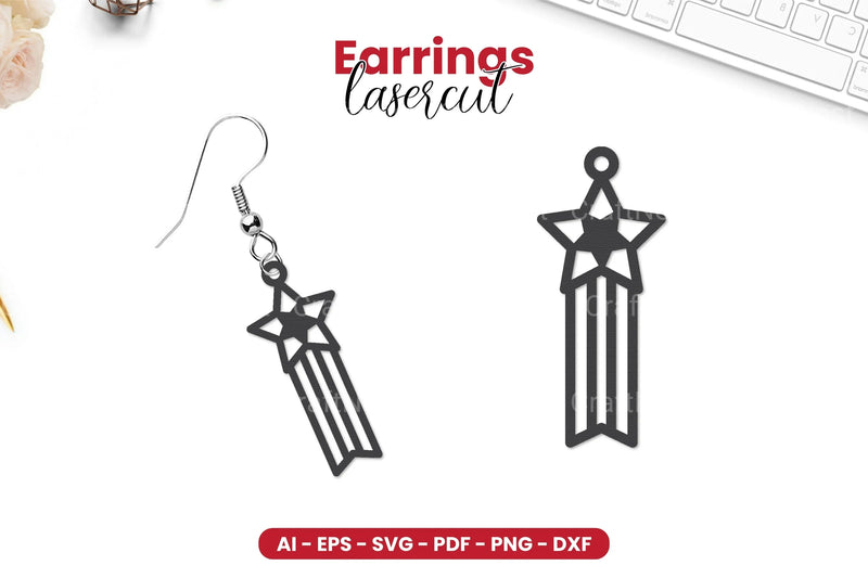 4th of July Earrings Laser Cut SVG Bundle - CraftNest - Digital Crafting and Art