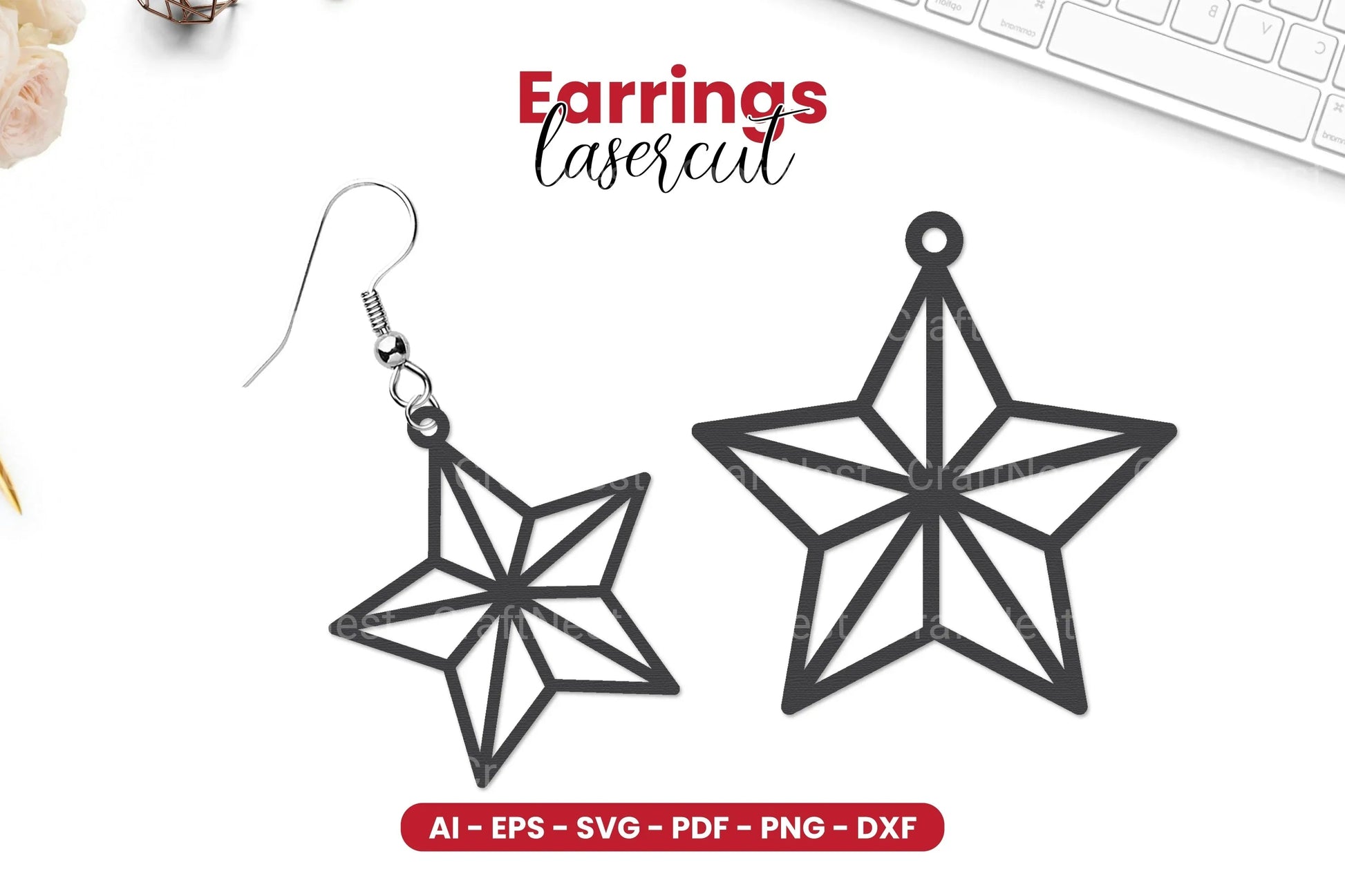 4th of July Earrings Laser Cut SVG Bundle - CraftNest - Digital Crafting and Art