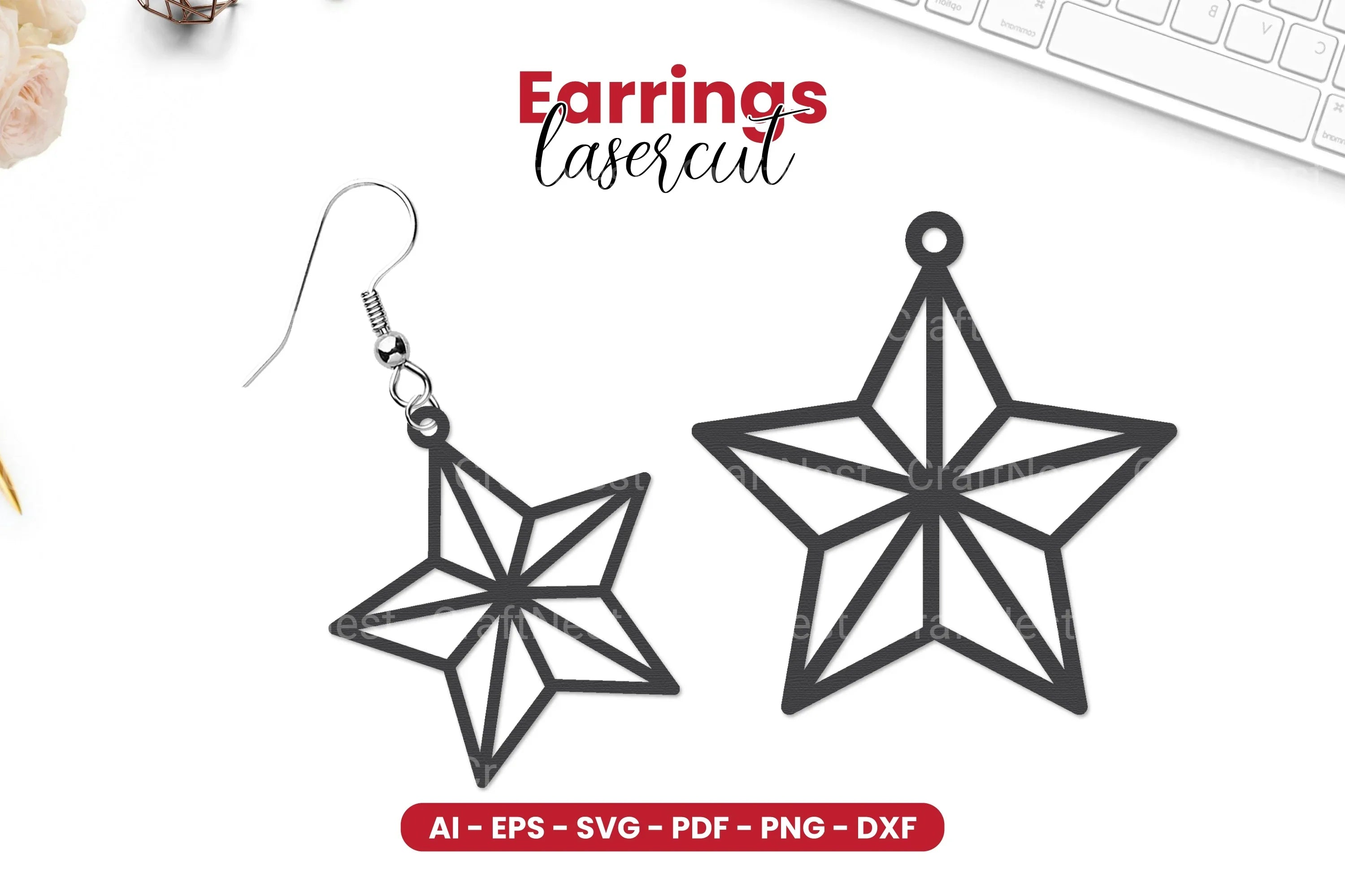4th of July Earrings Laser Cut SVG Bundle - CraftNest - Digital Crafting and Art