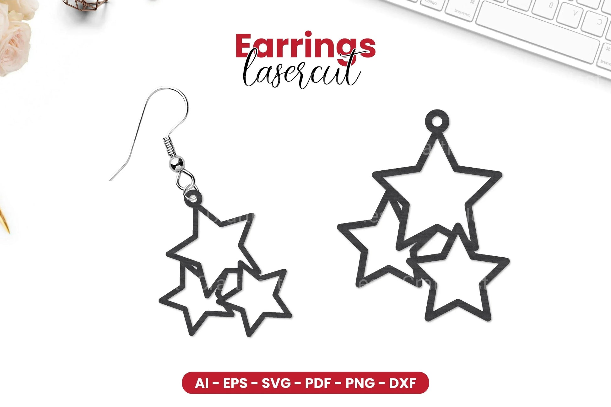 4th of July Earrings Laser Cut SVG Bundle - CraftNest - Digital Crafting and Art