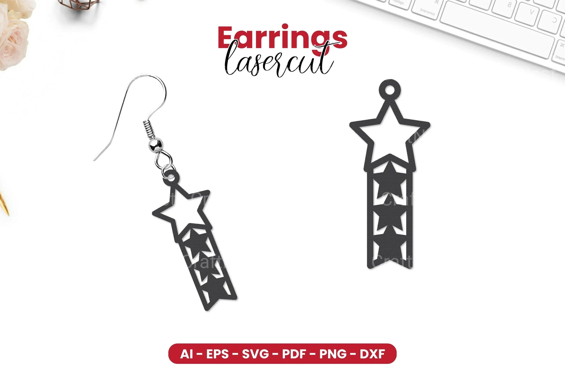 4th of July Earrings Laser Cut SVG Bundle - CraftNest - Digital Crafting and Art