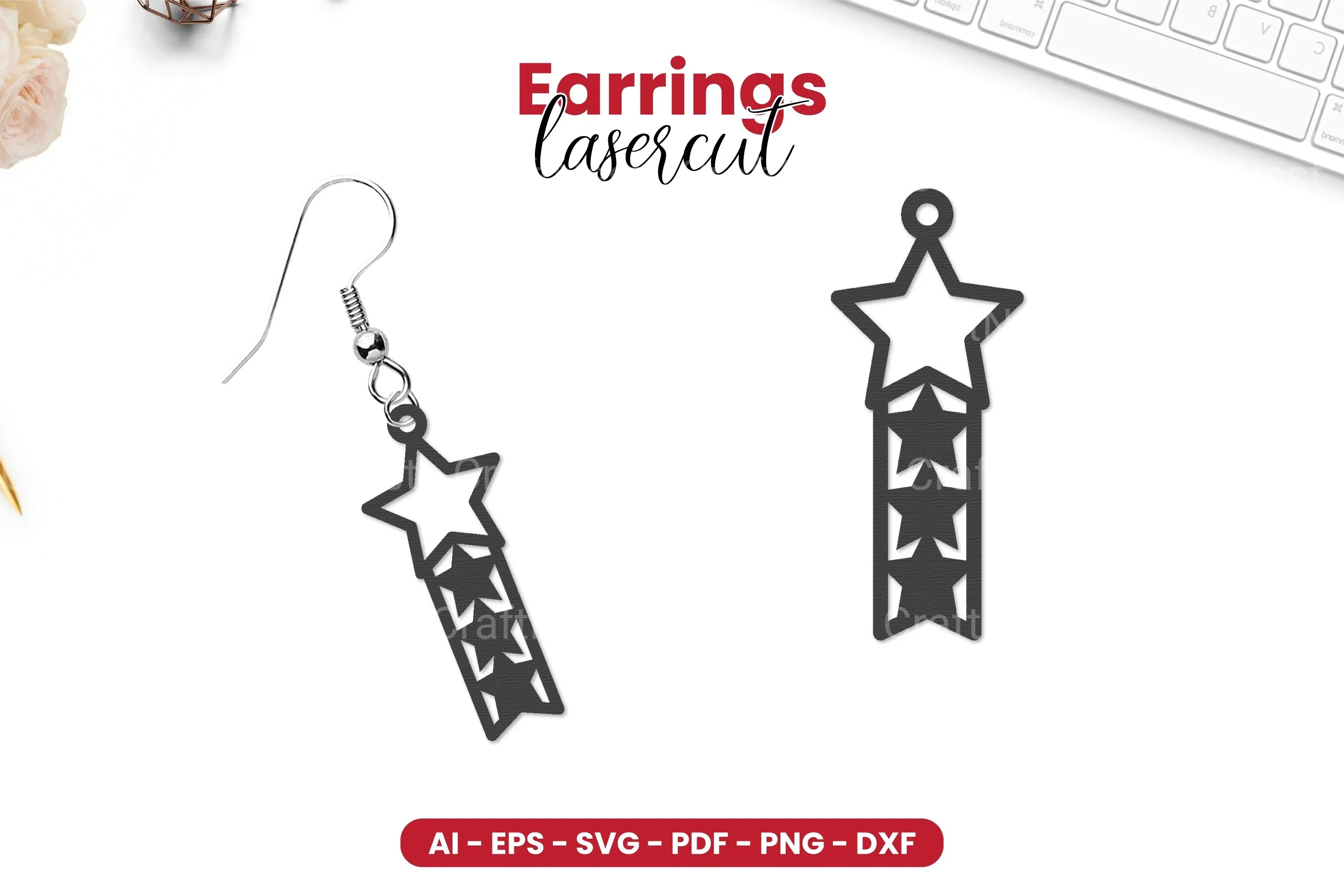 4th of July Earrings Laser Cut SVG Bundle - CraftNest - Digital Crafting and Art