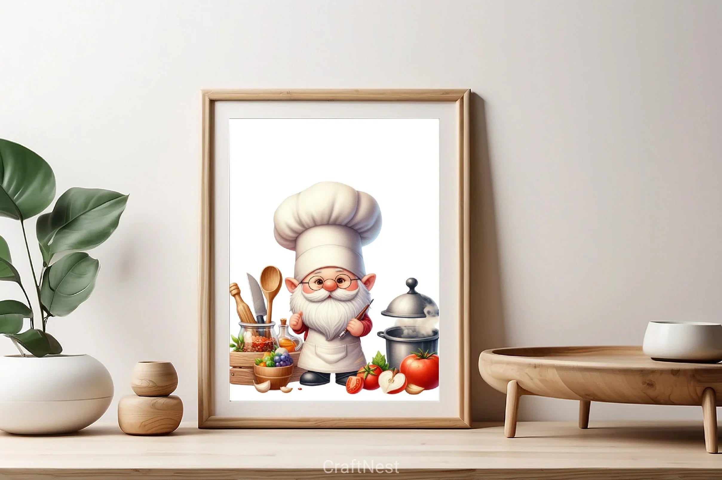 Gnome Chef Clipart Bundle - CraftNest - Digital Crafting and Art
