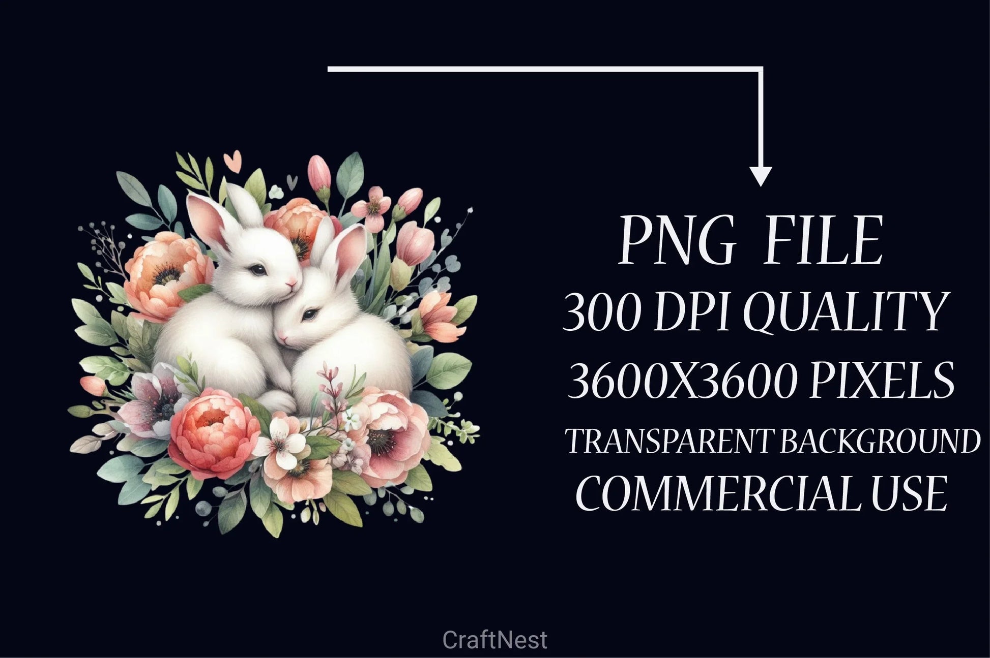 Mother's Day Bunny Clipart Bundle - CraftNest - Digital Crafting and Art