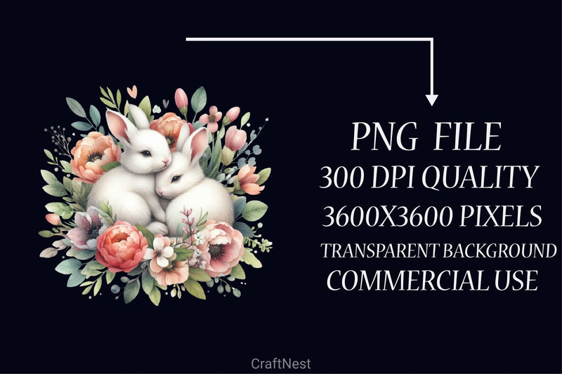 Mother's Day Bunny Clipart Bundle - CraftNest - Digital Crafting and Art