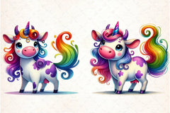 Unicorn Cow Clipart Bundle 19 - CraftNest - Digital Crafting and Art