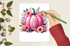 Pink Football Pumpkin Clipart Bundle - CraftNest - Digital Crafting and Art