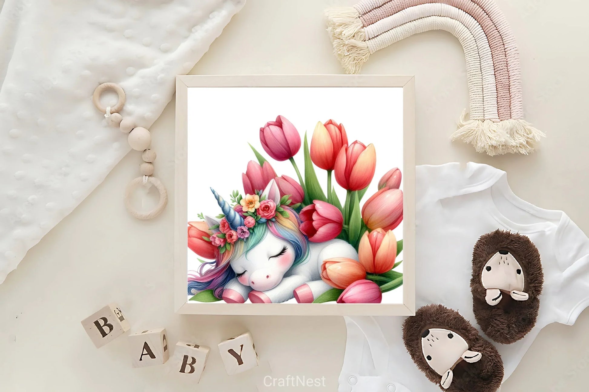 Cute Baby Unicorn Clipart Bundle - CraftNest - Digital Crafting and Art