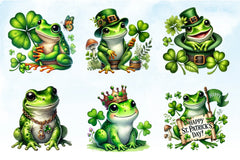 St. Patrick's Frog Clipart Bundle - CraftNest - Digital Crafting and Art
