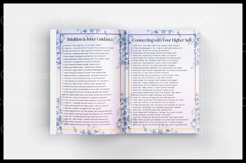 Manifestation Prompts Book for Personal Growth - CraftNest - Digital Crafting and Art