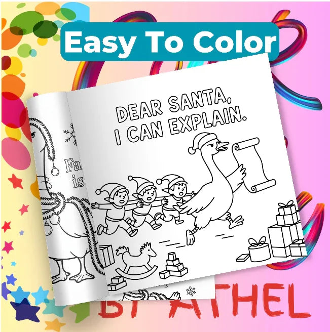 Funny Christmas Goose Coloring Book Bundle - CraftNest - Digital Crafting and Art