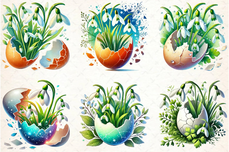 Spring Flower Easter Egg Clipart Bundle - CraftNest - Digital Crafting and Art