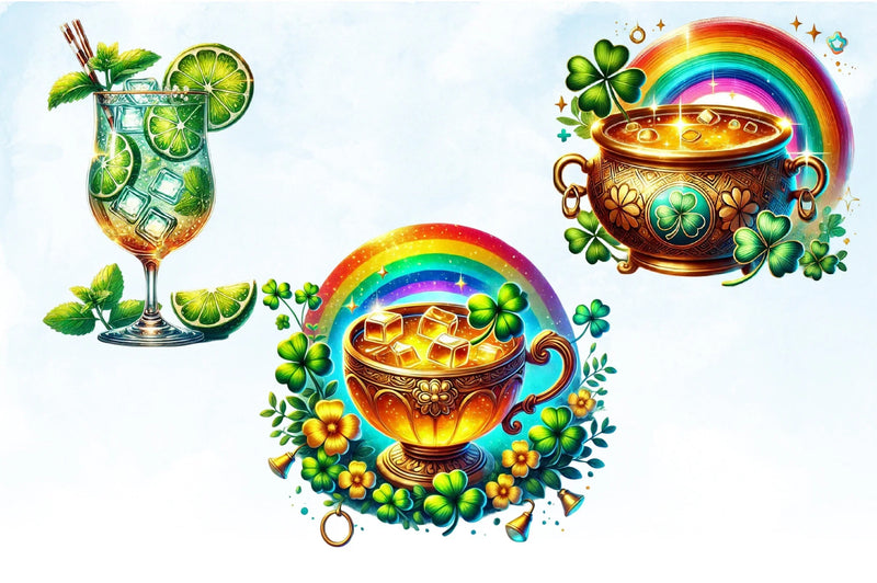 St. Patrick's Day Drinks Clipart Bundle 22 - CraftNest - Digital Crafting and Art