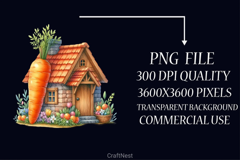 Carrot House Clipart Bundle 1 - CraftNest - Digital Crafting and Art