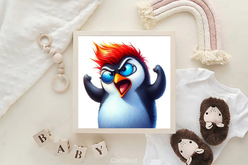 Angry Penguin Clipart Bundle 2 - CraftNest - Digital Crafting and Art