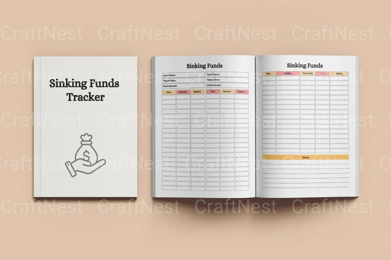 Sinking Funds Tracker Template for Budgeting - CraftNest - Digital Crafting and Art