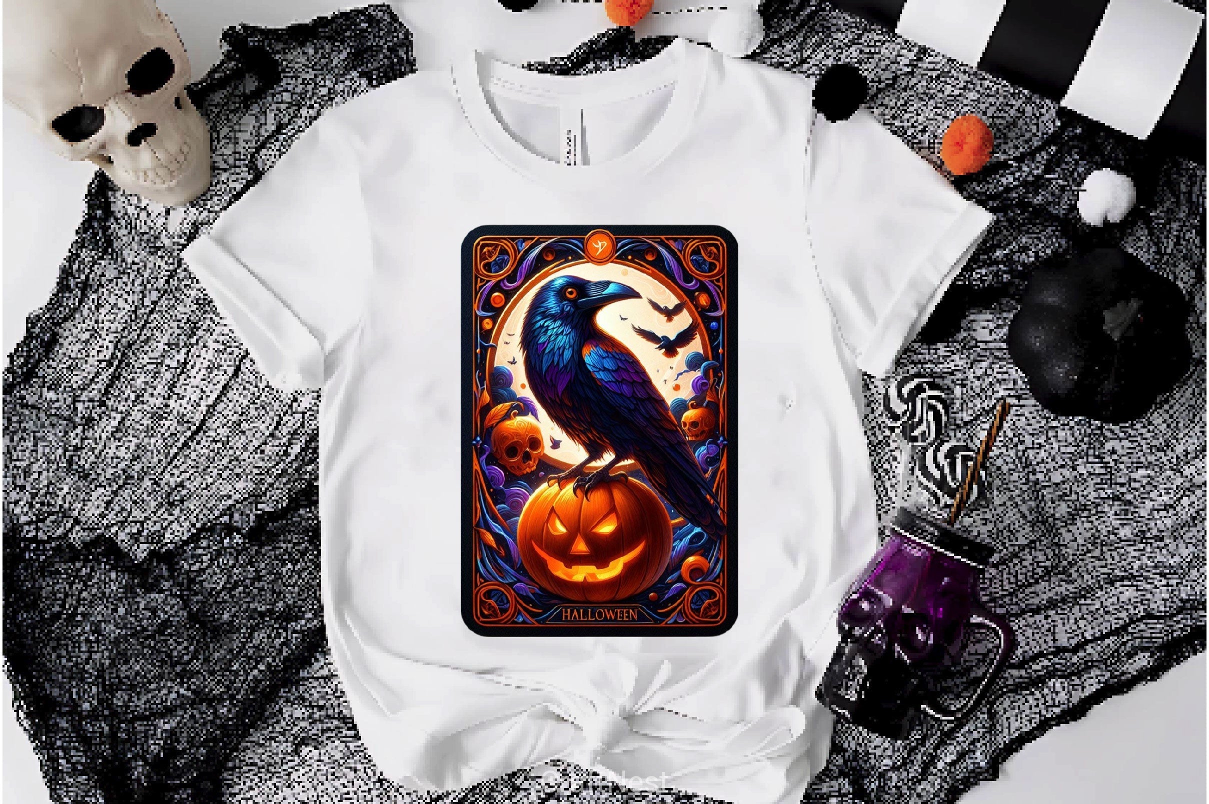 Raven Bird Tarot Card Clipart Bundle 13