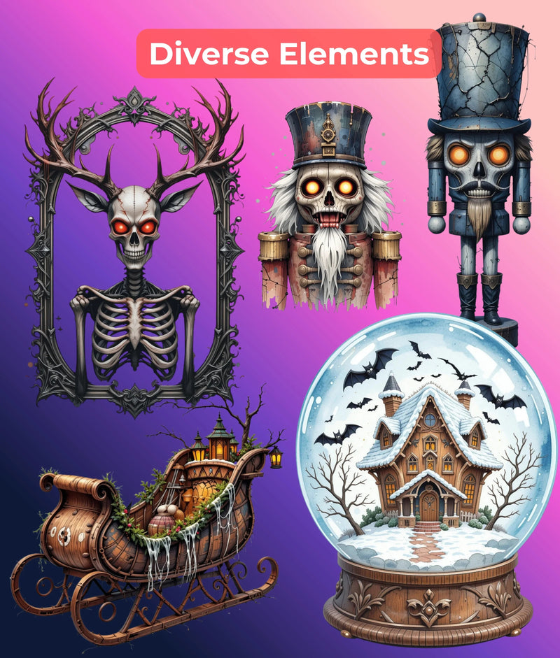 Ultimate Merry Creepmas Clipart Bundle - CraftNest - Digital Crafting and Art