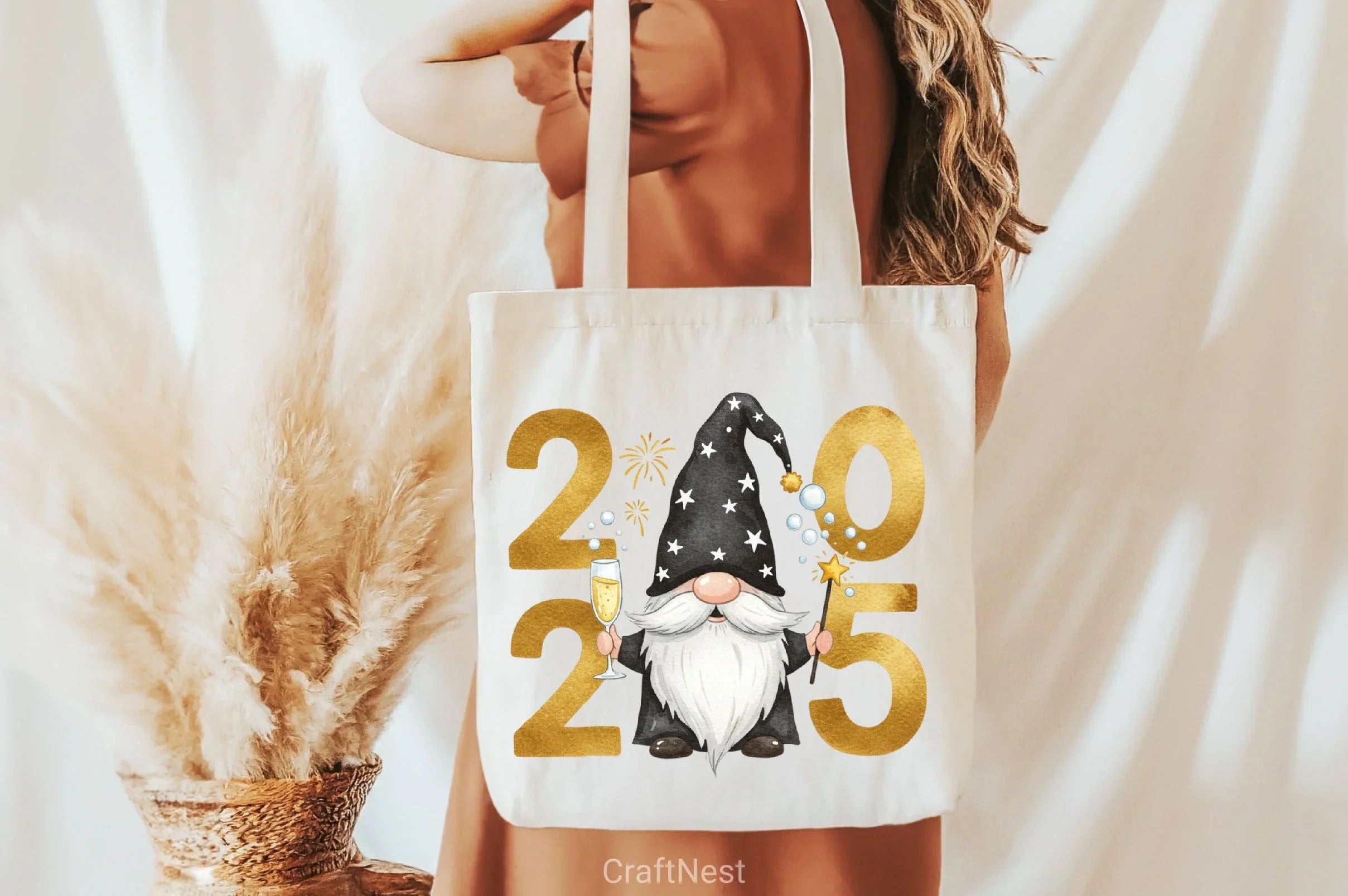 New Year Gnomes 2025 Clipart Bundle 6 - CraftNest - Digital Crafting and Art