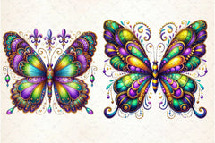 Mardi Gras Butterfly Clipart Bundle - CraftNest - Digital Crafting and Art