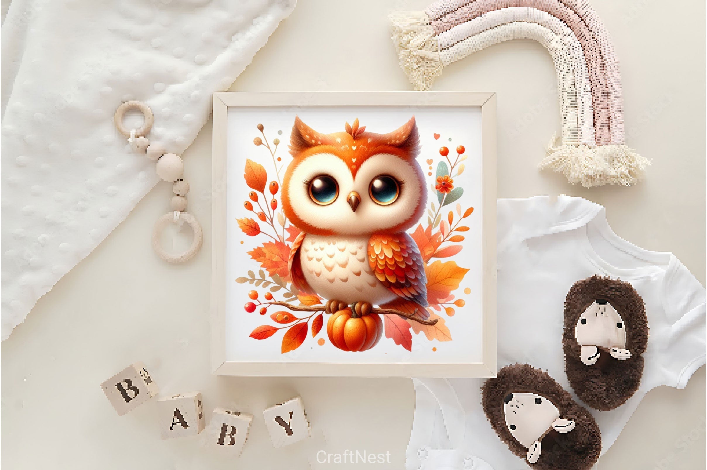 Cute Autumn Owl Clipart Bundle 2