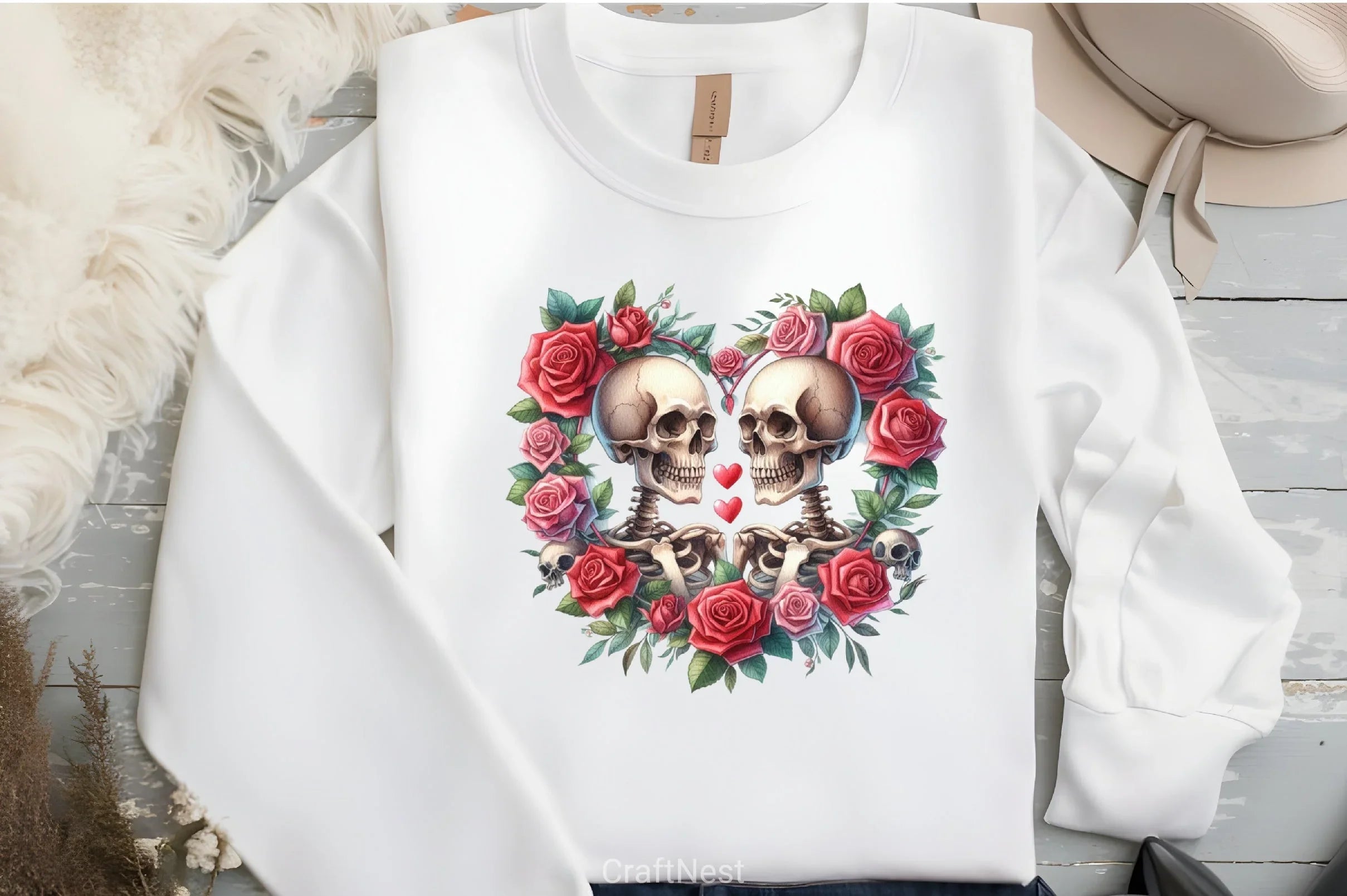 Valentine's Day Skull Heart Clipart Bundle - CraftNest - Digital Crafting and Art