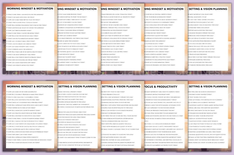 Success Mindset Prompt Book for Personal Growth - CraftNest - Digital Crafting and Art