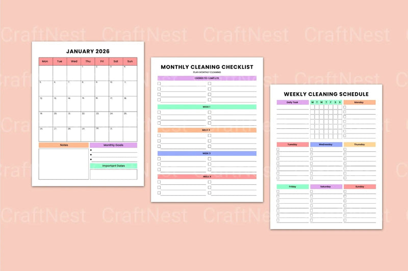 Decluttering and Cleaning Organizer KDP - CraftNest - Digital Crafting and Art