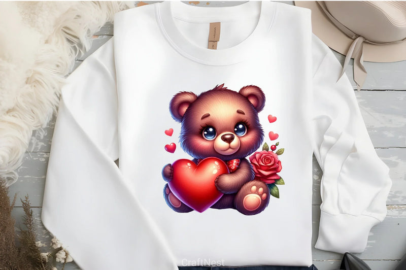 Valentine's Day Teddy Bear Clipart Bundle - CraftNest - Digital Crafting and Art