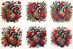 Steampunk Heart Clipart Bundle - CraftNest - Digital Crafting and Art