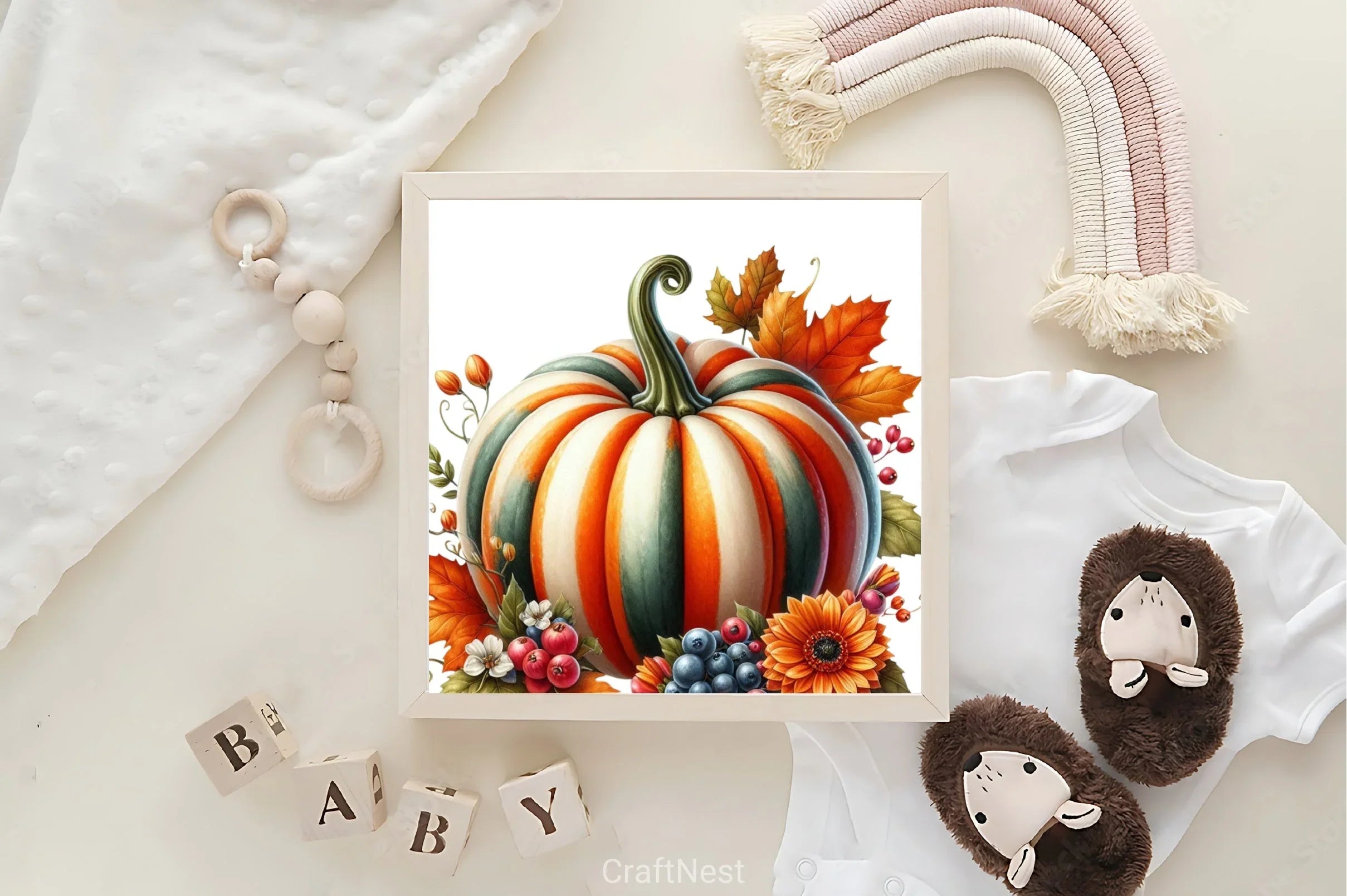 Pumpkin Flower Clipart Bundle - CraftNest - Digital Crafting and Art