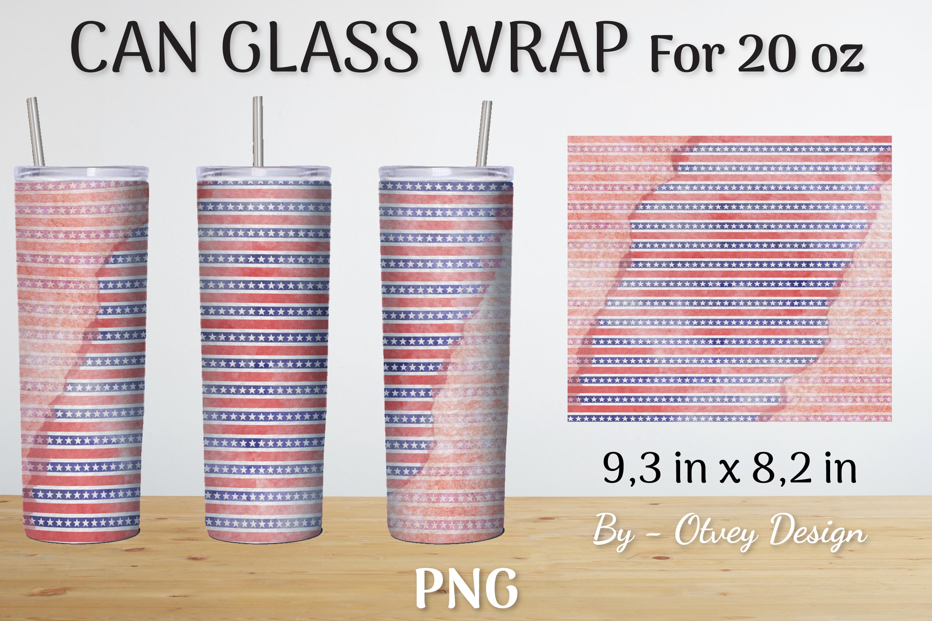 Patriotic 20 oz Tumbler Wraps SVG Bundle