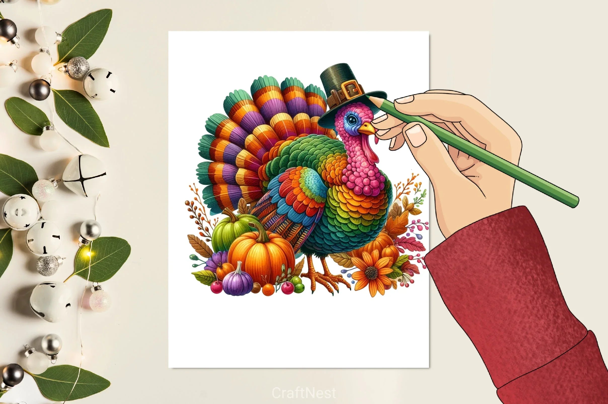 Autumn Turkey Clipart Bundle - CraftNest - Digital Crafting and Art