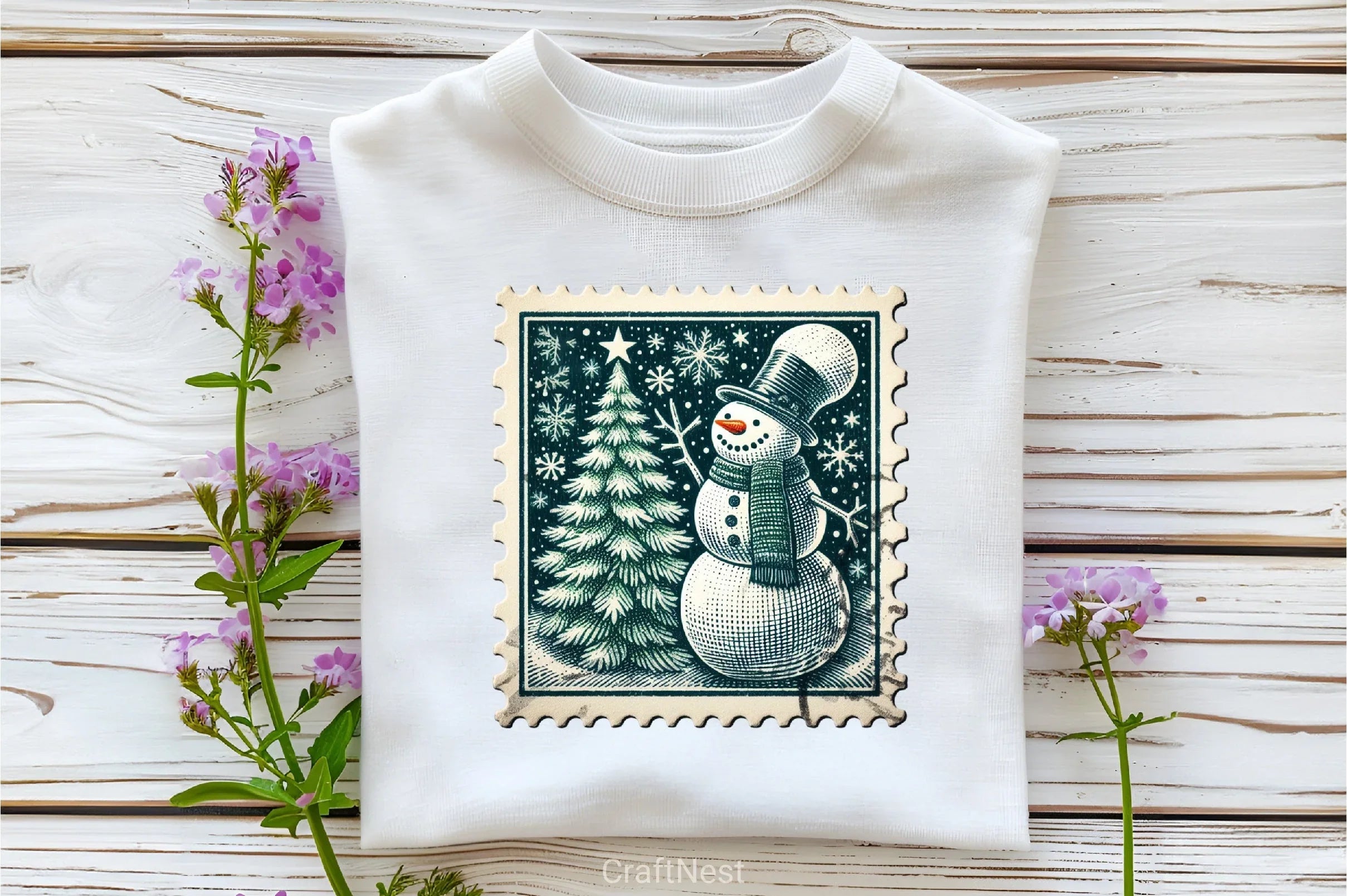 Christmas Snowman Stamp Clipart Bundle - CraftNest - Digital Crafting and Art