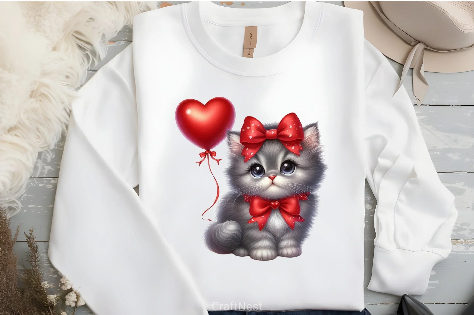 Valentine Cats Clipart Bundle - CraftNest - Digital Crafting and Art