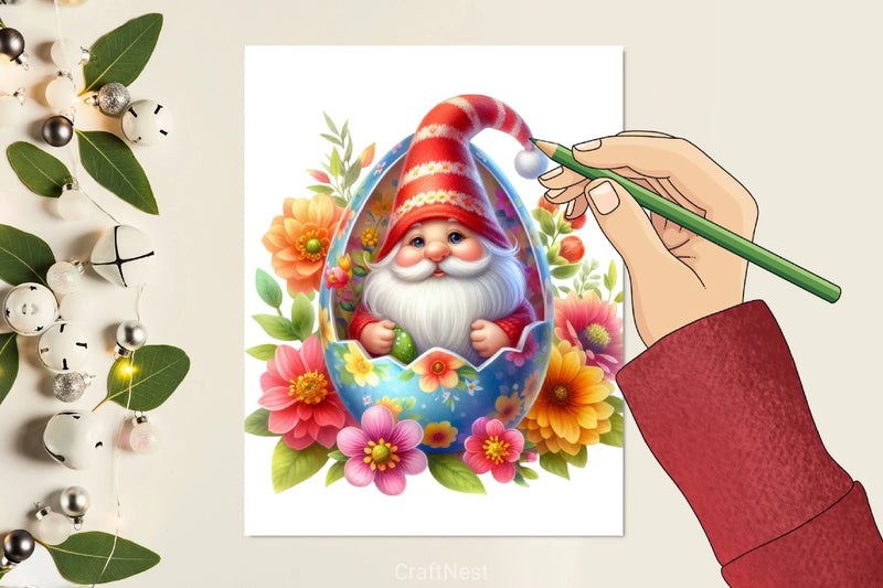 Easter Gnome Clipart Bundle 14 - CraftNest - Digital Crafting and Art