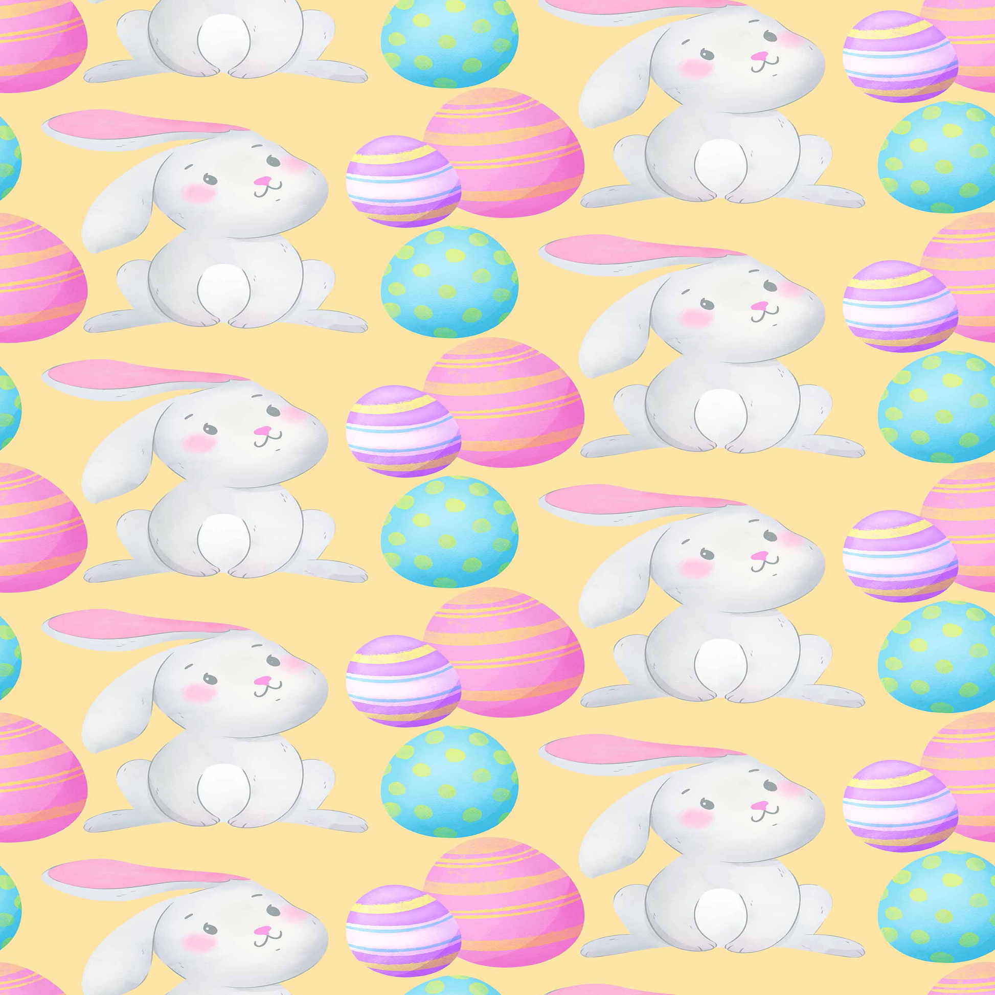 Watercolor Easter Seamless Digital Paper - CraftNest - Digital Crafting and Art