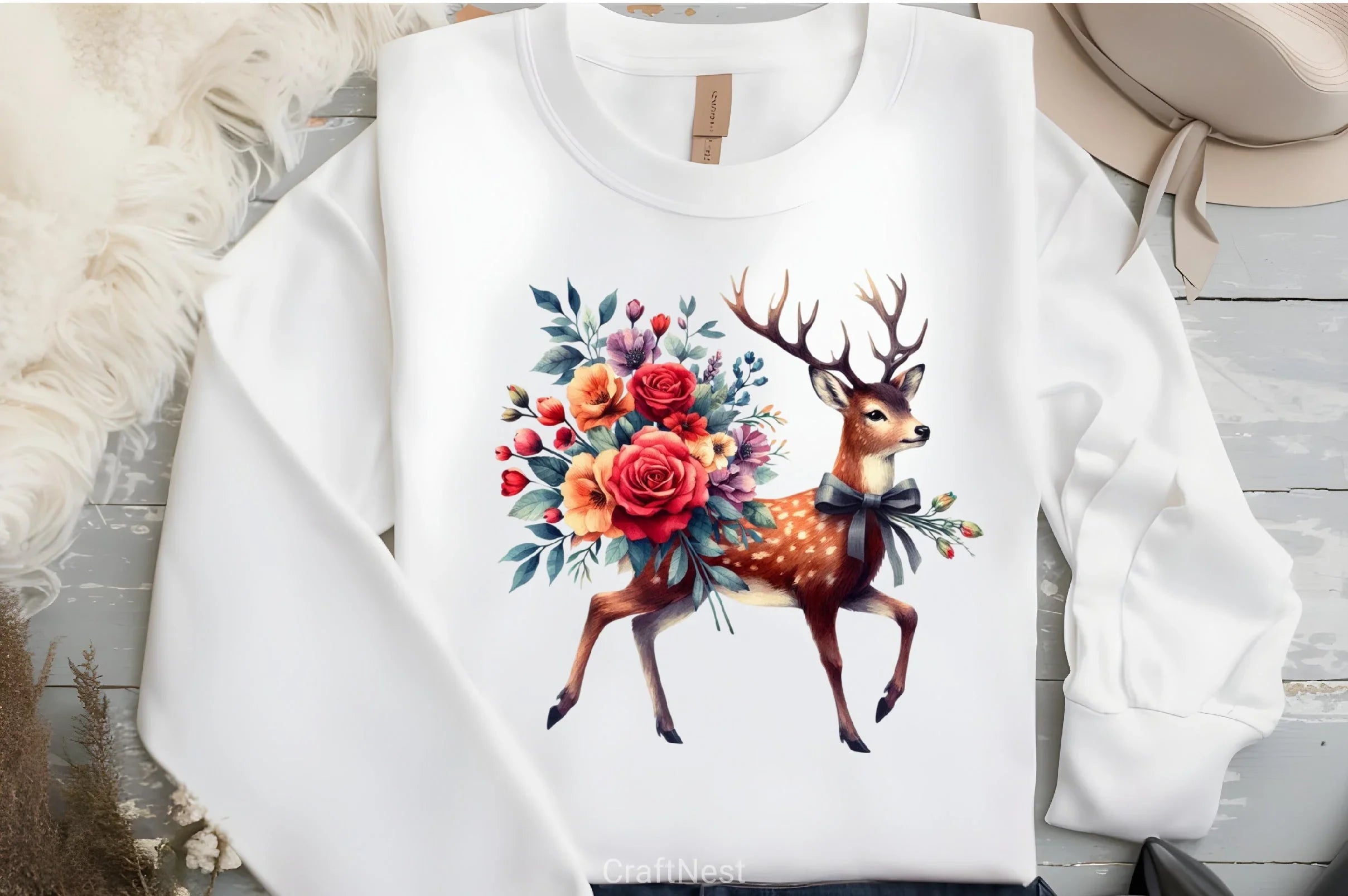 Valentine's Day Deer Clipart Bundle - CraftNest - Digital Crafting and Art