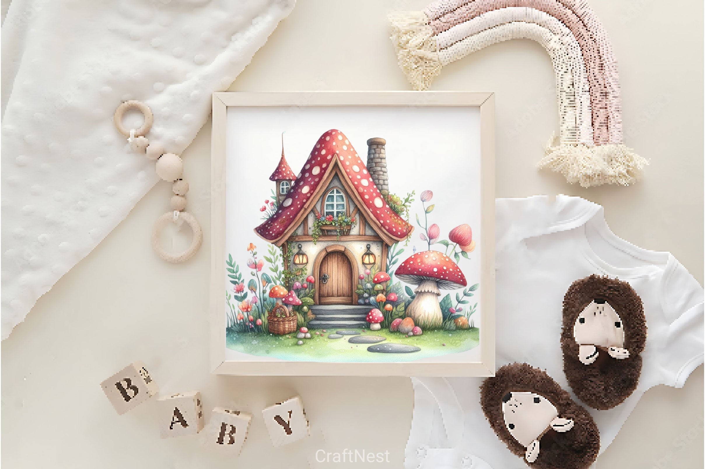 Mushroom House Clipart Bundle