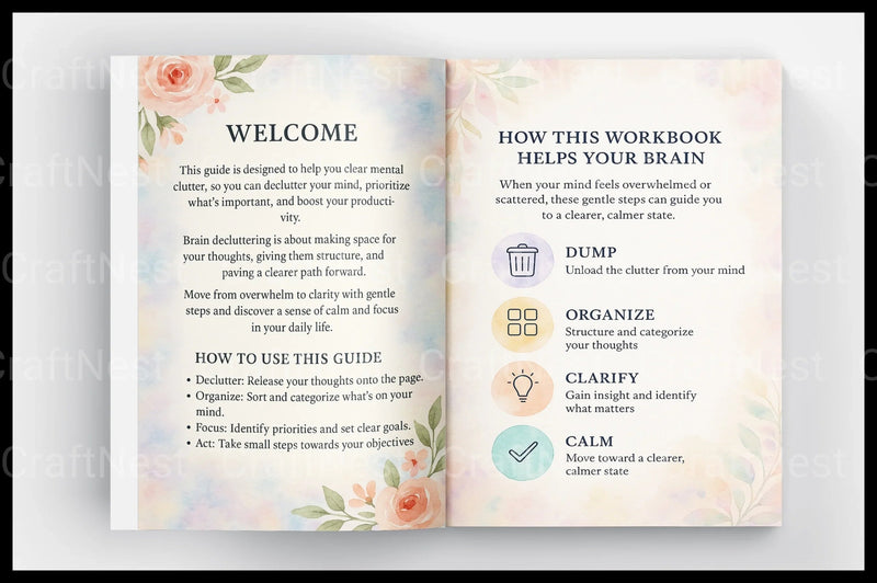 Brain Declutter: Ultimate Productivity Guide - CraftNest - Digital Crafting and Art