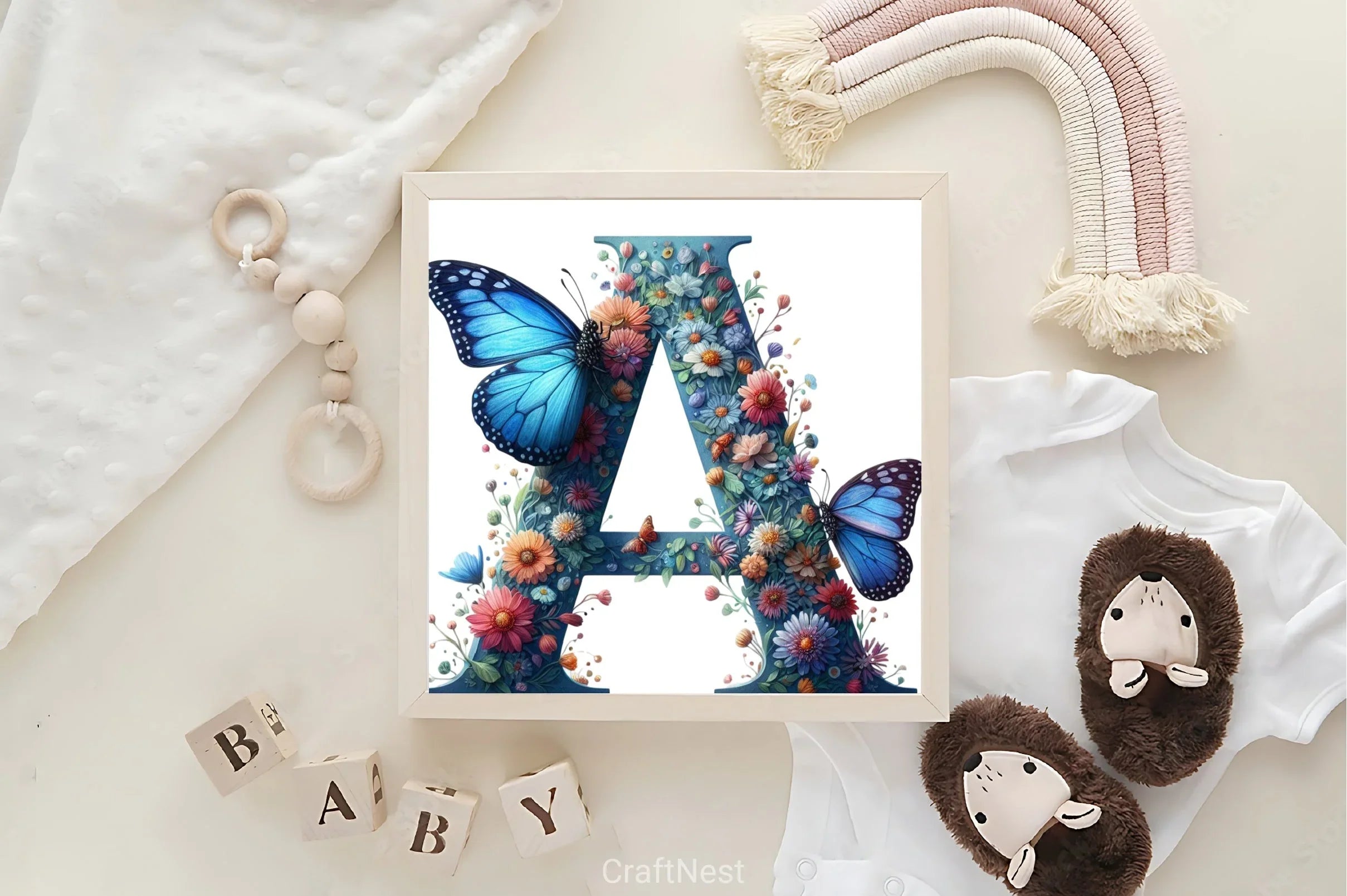 Butterfly Alphabet Clipart Bundle - CraftNest - Digital Crafting and Art
