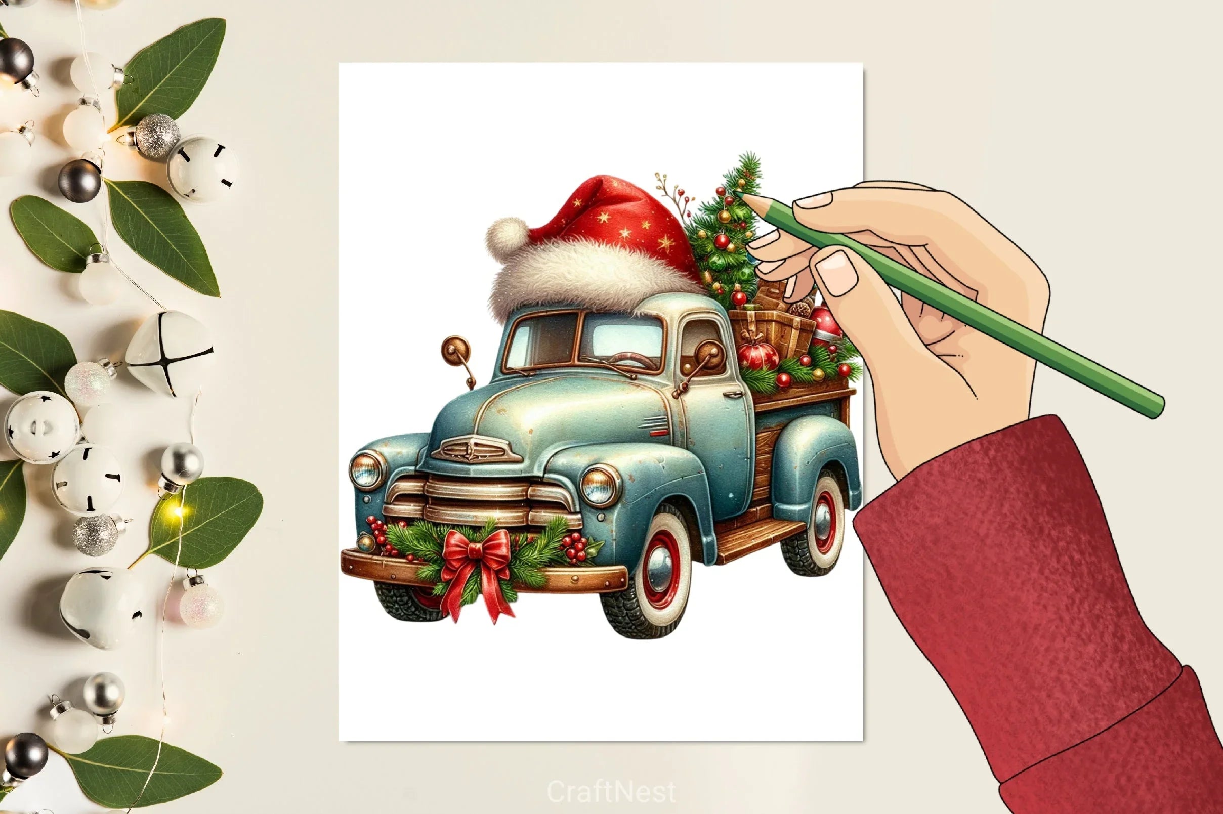 Christmas Truck Clipart Bundle 11 - CraftNest - Digital Crafting and Art