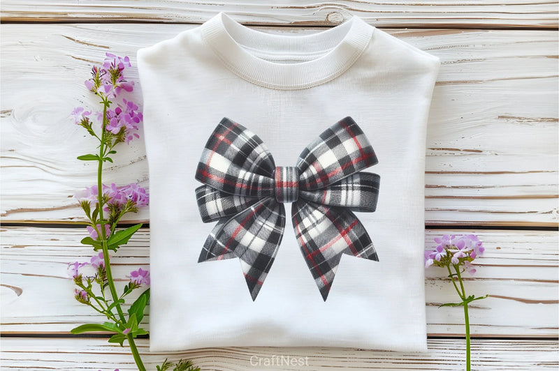 Black & White Plaid Christmas Clipart Bundle - CraftNest - Digital Crafting and Art