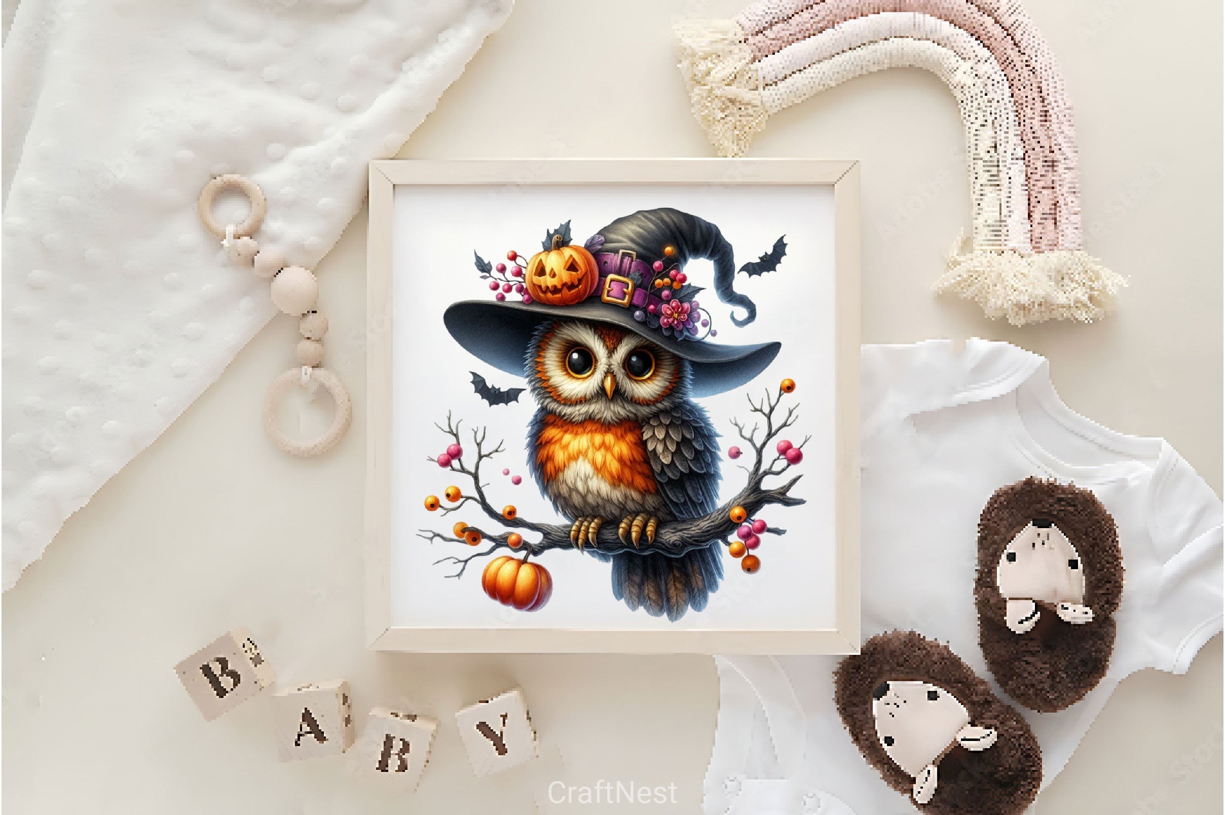 Halloween Witch Owl Clipart Bundle 2