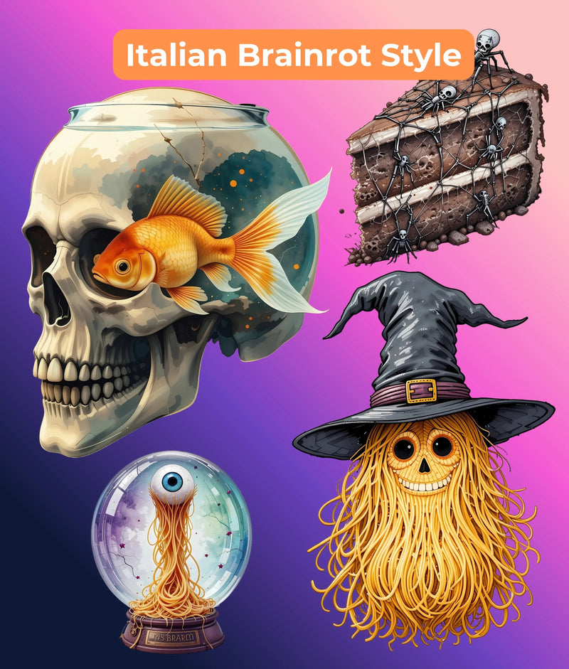Brainrot Halloween Clipart Bundle - CraftNest - Digital Crafting and Art