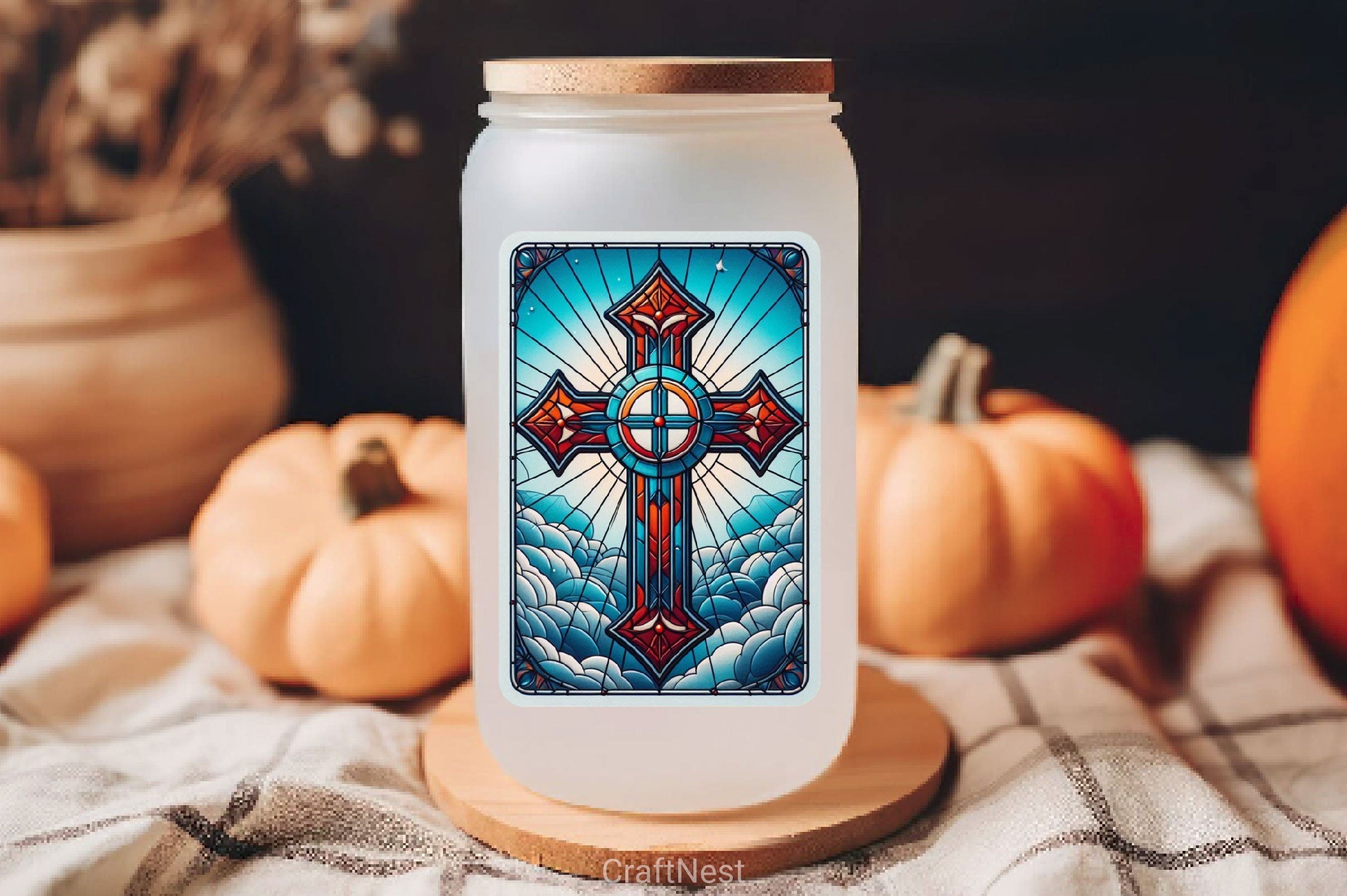 Stained Glass Cross Tarot Card Clipart Bundle 8